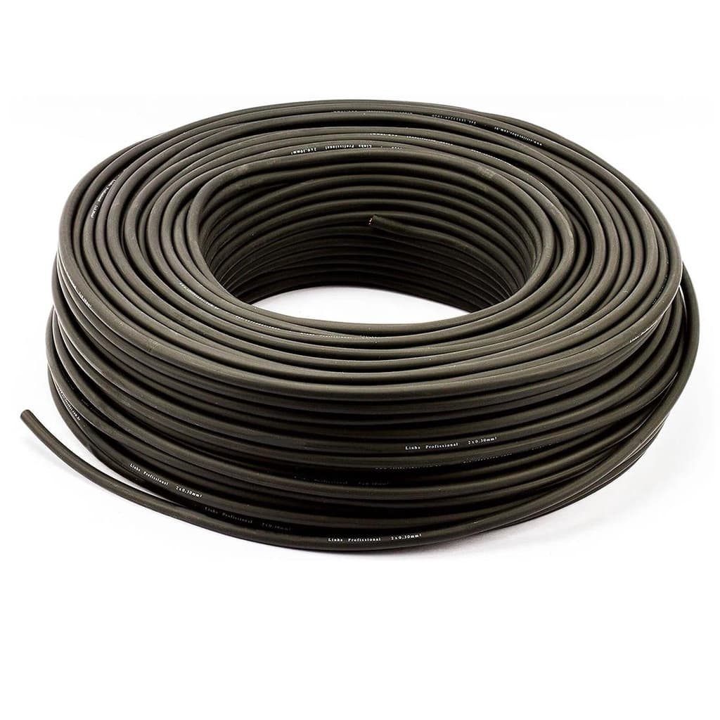 Cabo De Guitarra Blindagem Espiral 0.30 - Preto1 Metro