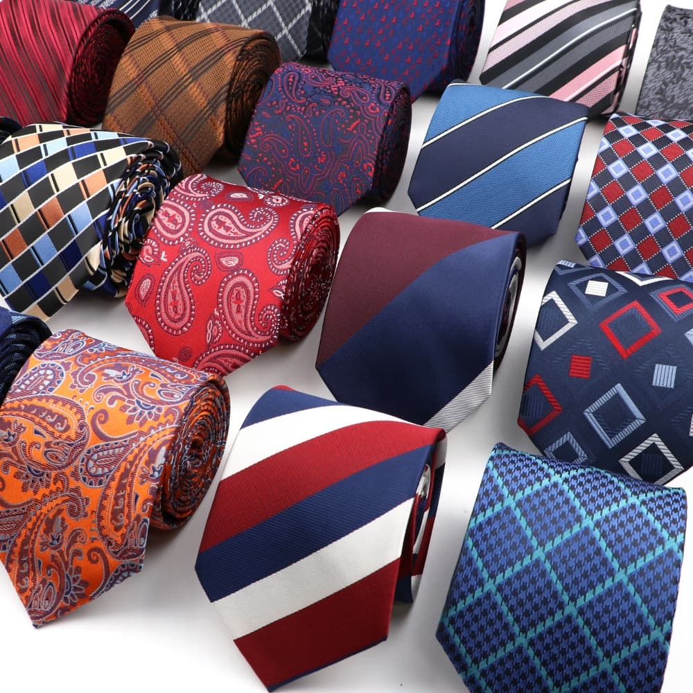 ZONFAZ Gravata De Seda Luxo Clássica Homens Paisley Floral Jacquard Vintage Casamento Business Acessório