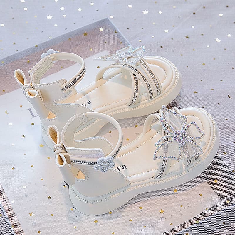 Sandálias para meninas 2022, novo estilo de verão, sapatos de princesa, versão coreana, estudantes do ensino médio, grandes, macios