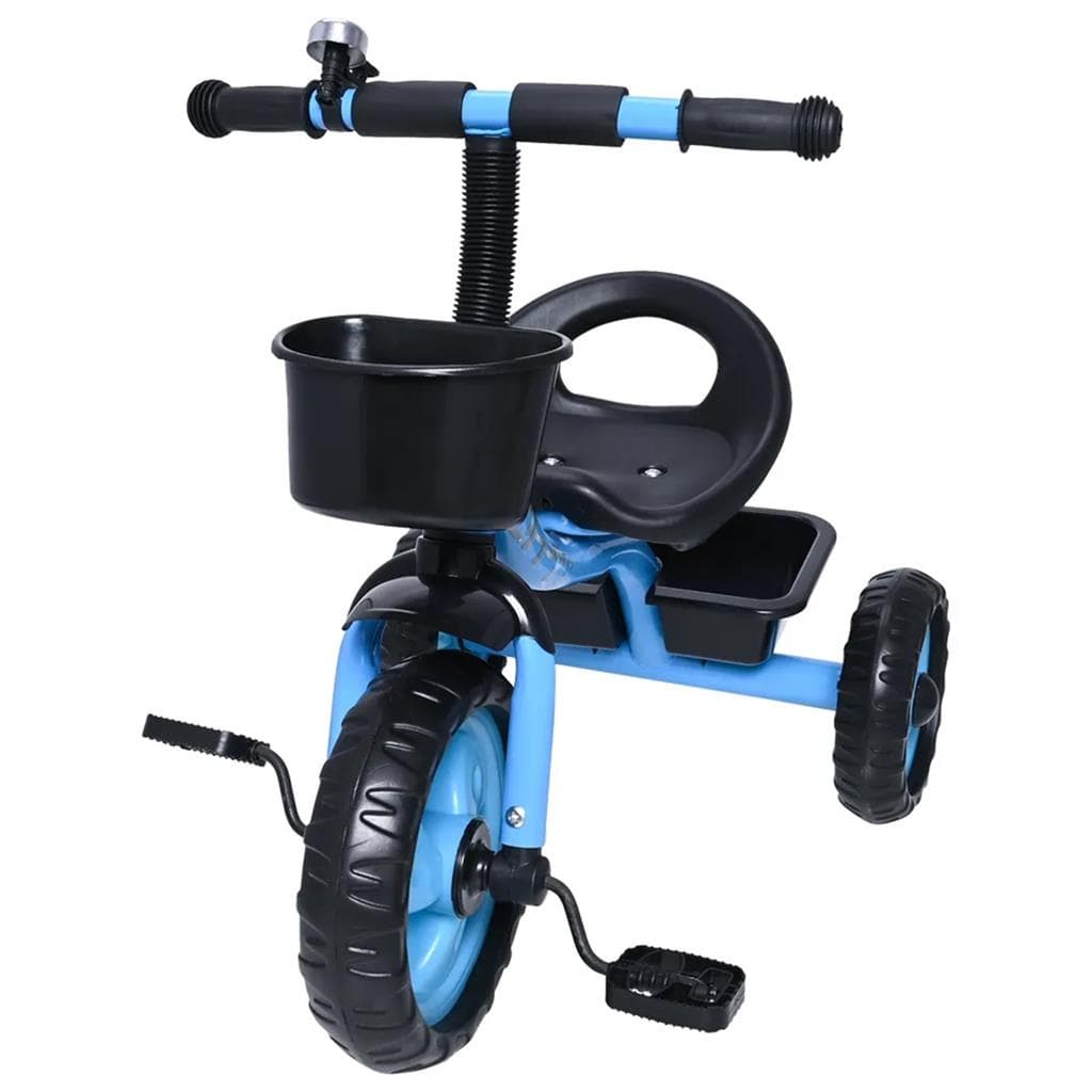 Triciclo Infantil Azul Com Cestinha E Buzina Divertido - Zippy Toys