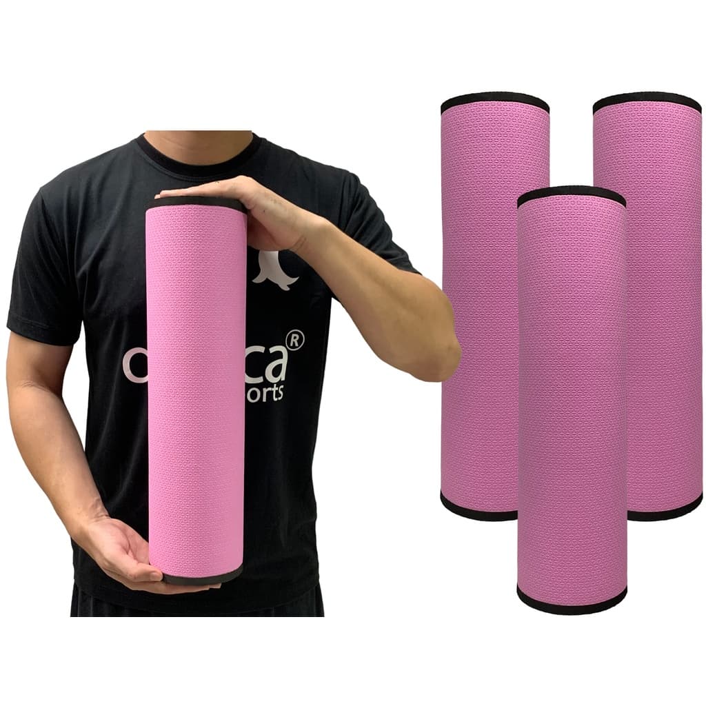 Kit 3 Rolos Massagem Liberação Miofascial 45x12cm Rosa DF1065 Dafoca Sports