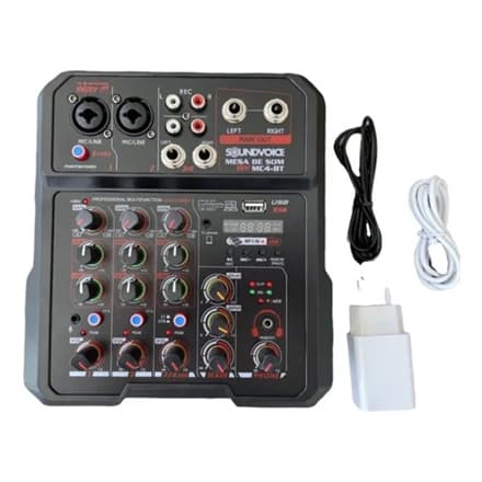MESA DE SOM COMPACTA SOUNDVOICE MC4BT