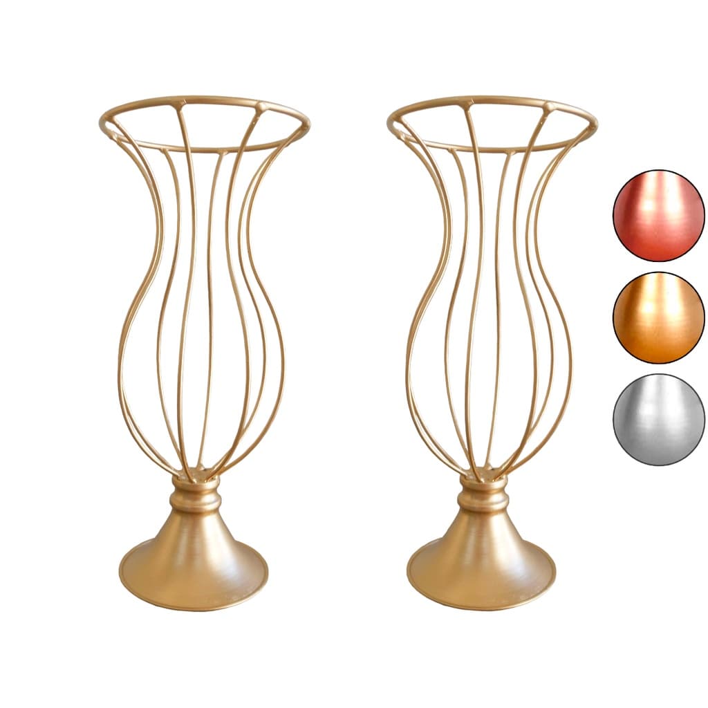 2 Vasos Armação Jarros Aramado Para Pedrarias Ou Pérolas Decoração Luxo Festas Casamentos