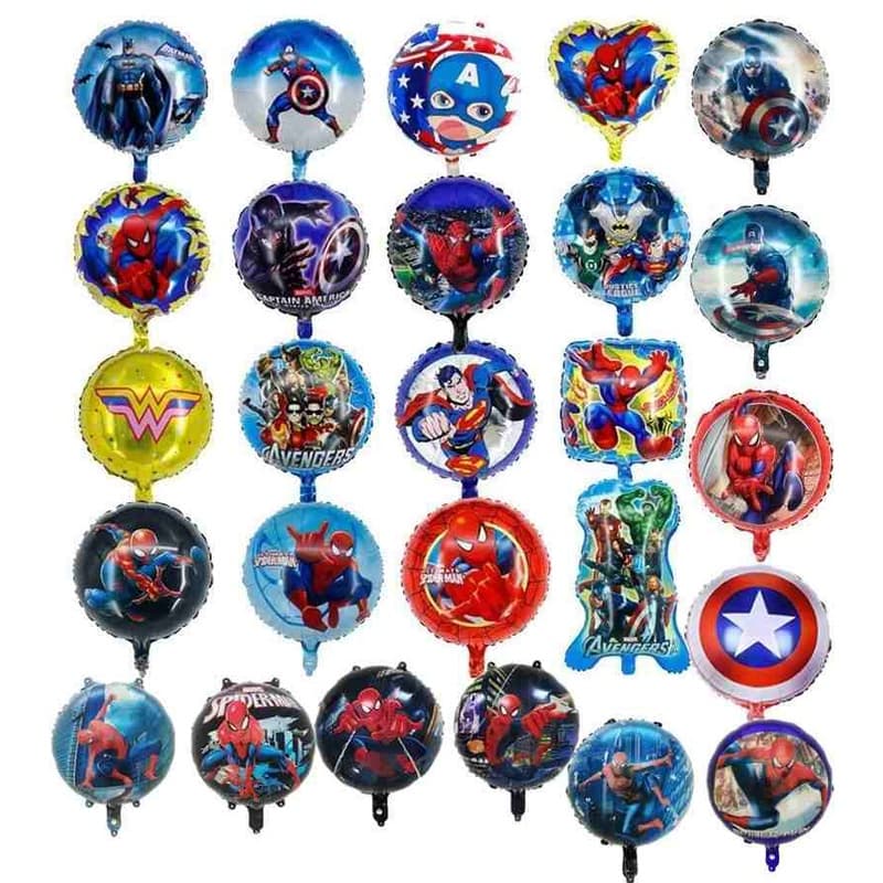 2 peças / 18 polegadas aranha folha de alumínio balão / morcego crianças aniversário festa decoração