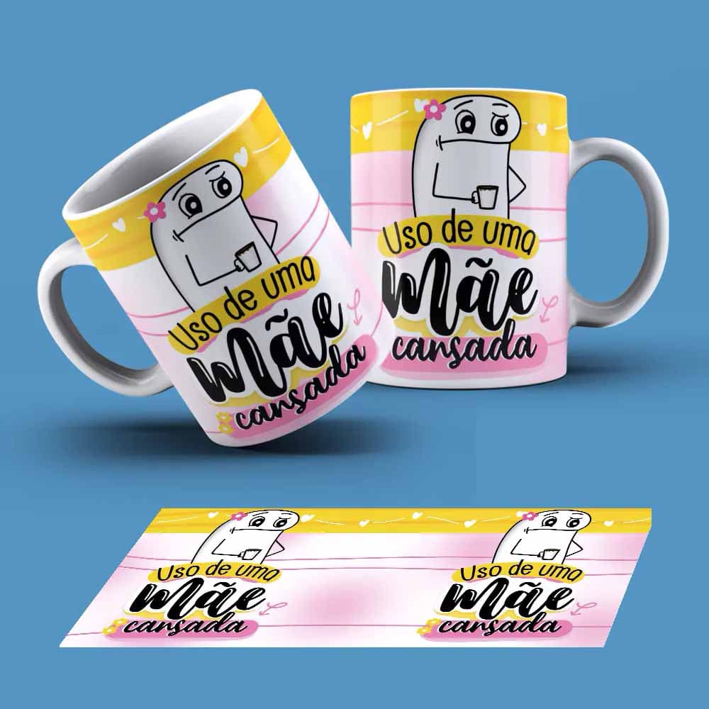 Caneca Flork Tema Mãe Personalizada Com Nome Ref (31719)