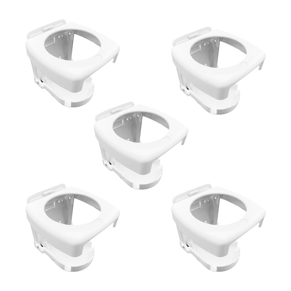 Kit 5 Porta Copo Retrátil Dobrável Cor Branca Barco Lancha