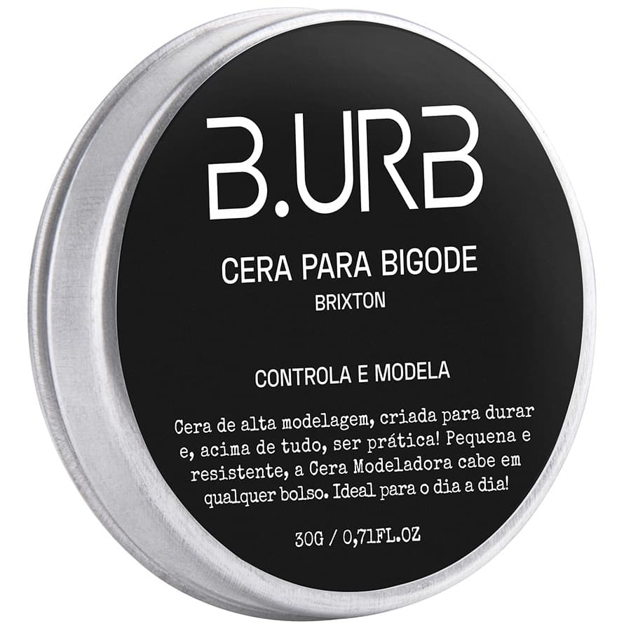 Cera Para Bigode Brixton Controla e Modela 30g Barba Urbana B.URB
