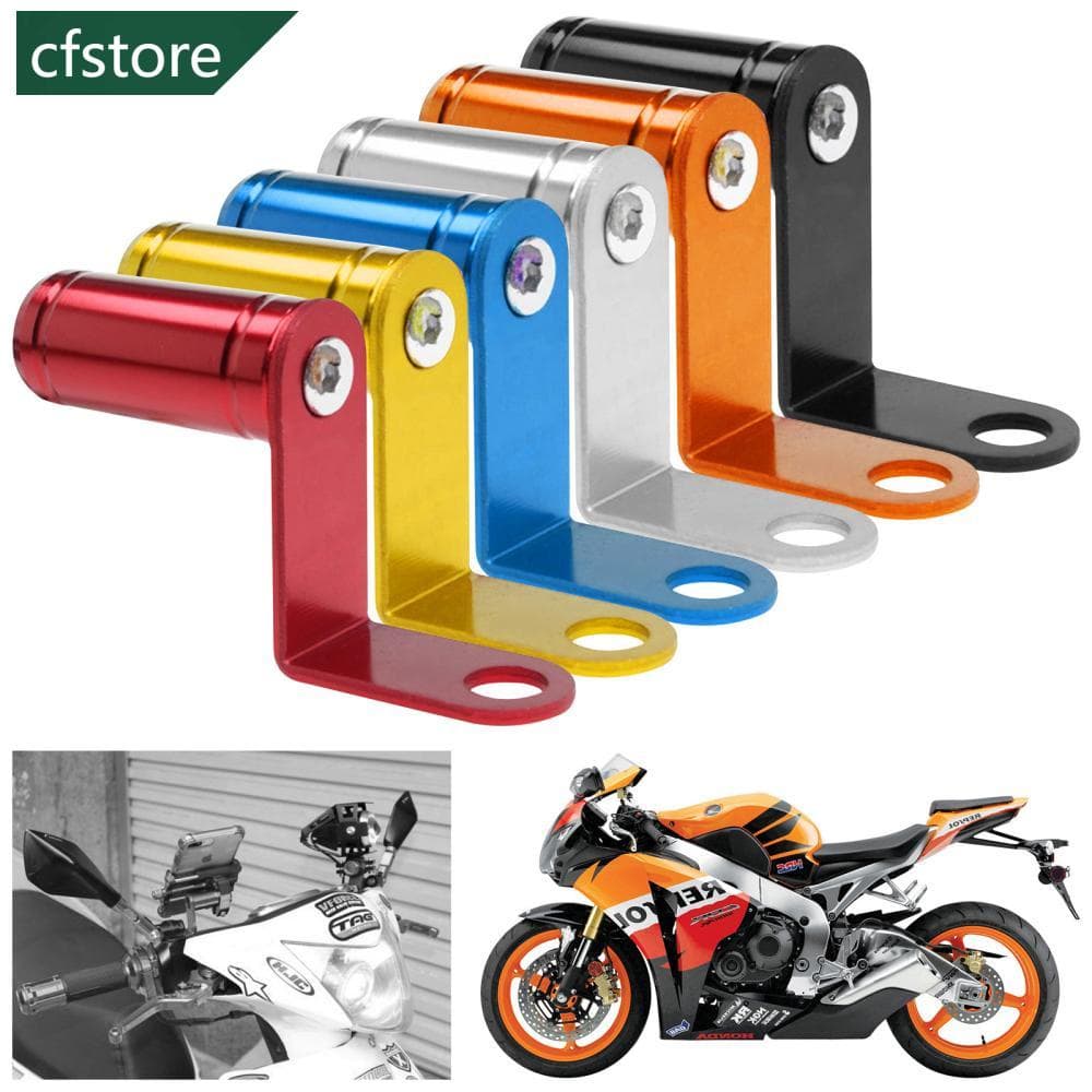 CFSTORE Múltiplas Funções Motocicleta Retrovisor Espelho Suporte De Extensor Barra De Grampo Telefone U6X3