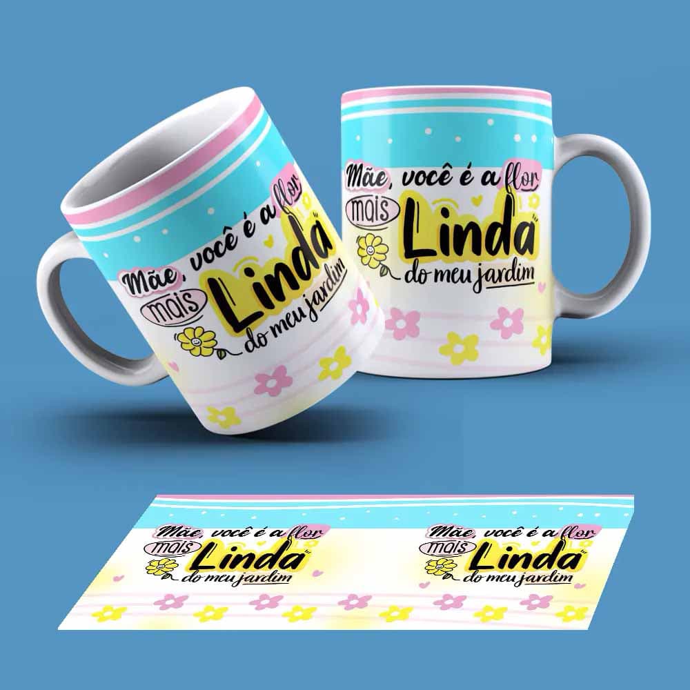 Caneca Flork Tema Mãe Personalizada Com Nome Ref (31730)