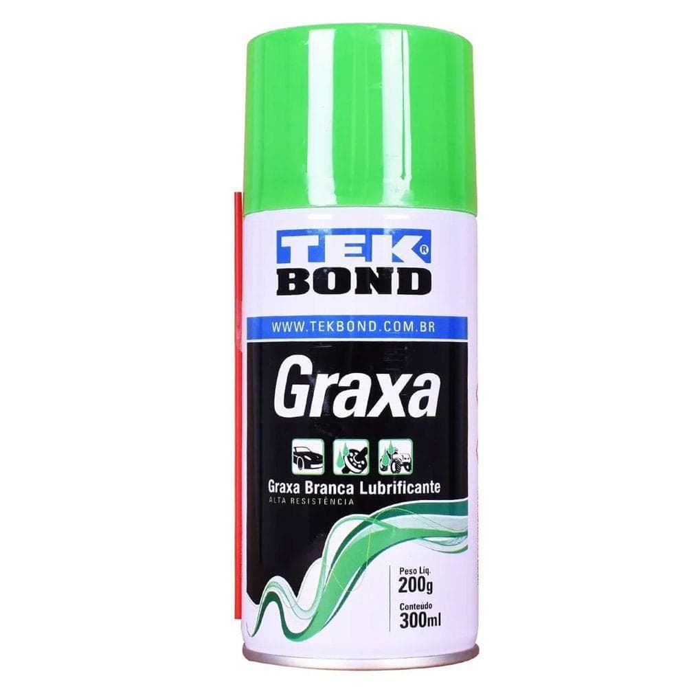 Graxa Branca Lubrificante Alta Resistência Spray 300ml  Cor:Branco