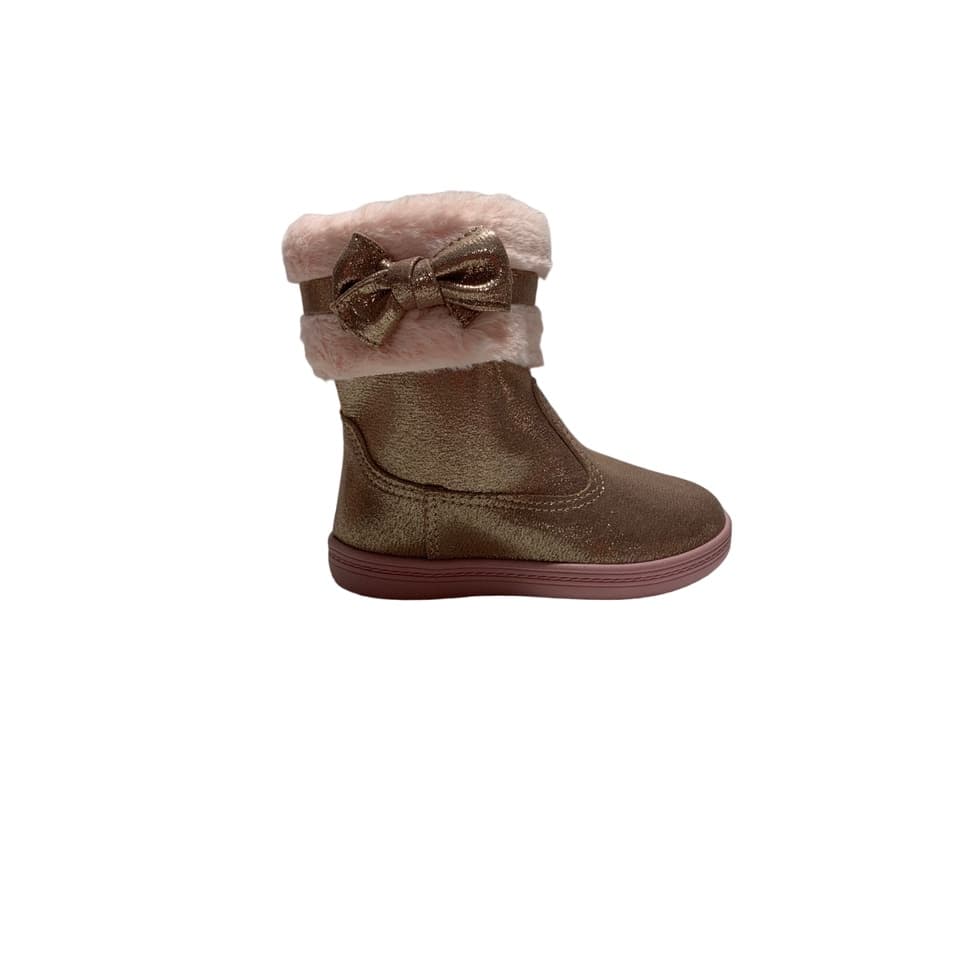 Bota Infantil  Coturno Molekinha Camurça Cano Médio