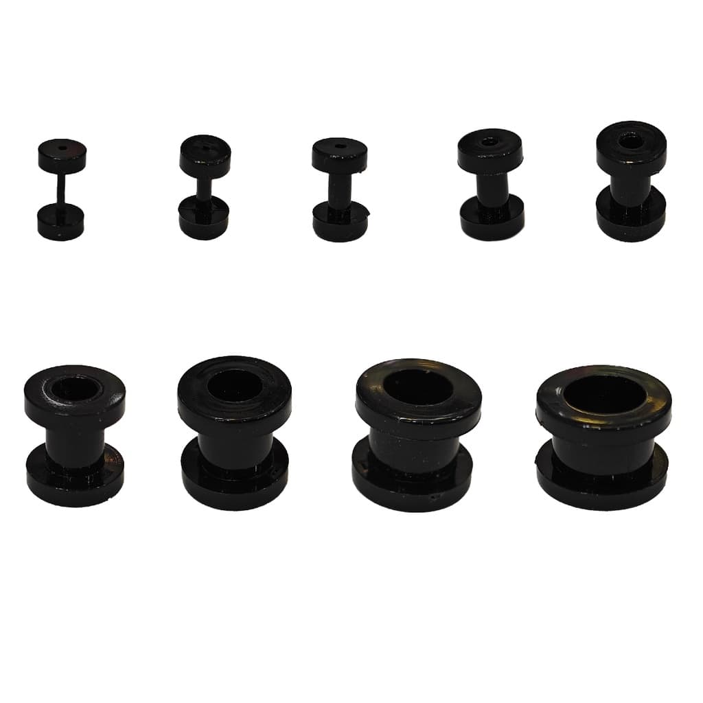 Brincos Alargador Acrilico Unissex 1mm A 12mm Túnel 1 Par