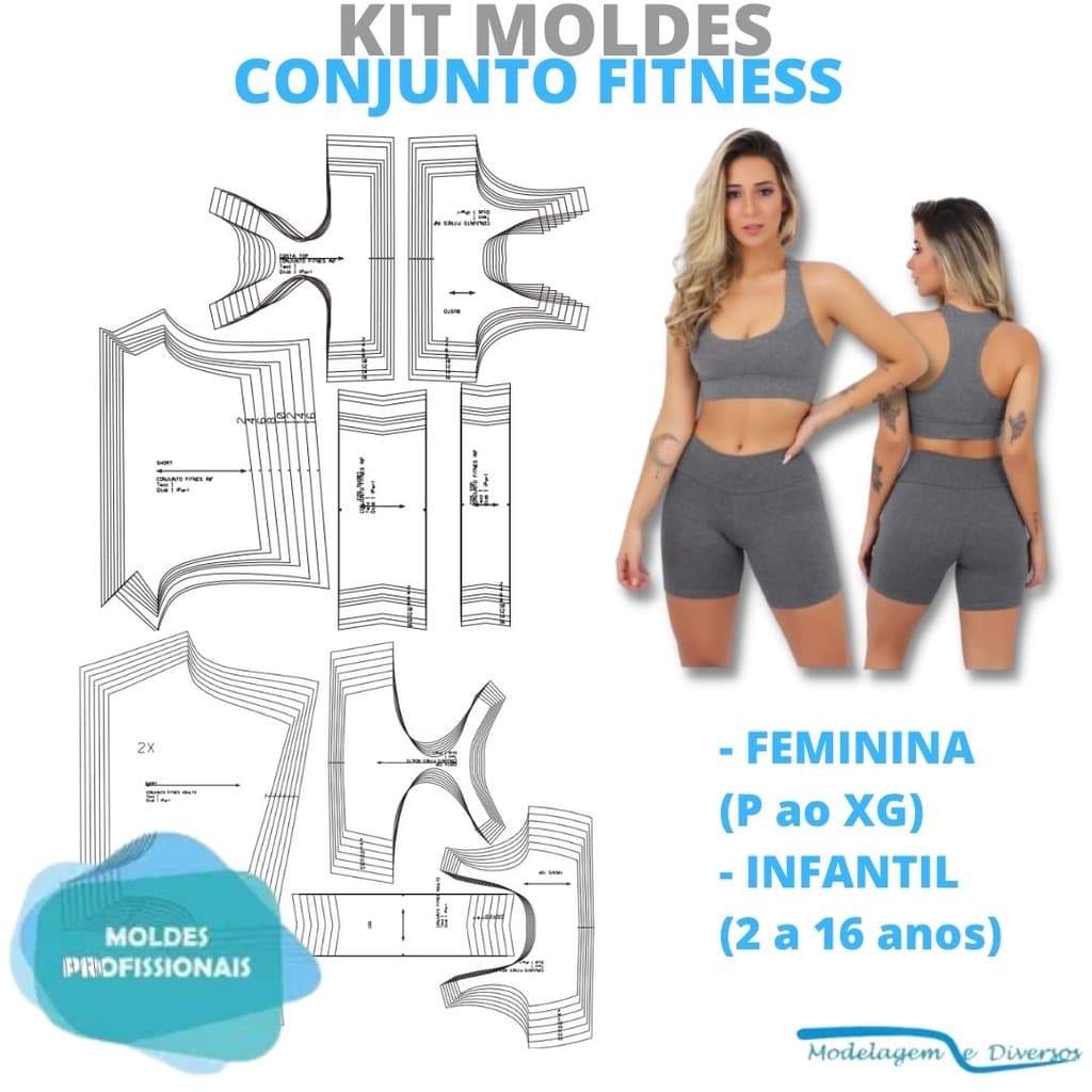 MOLDE FITNES ADULTO E INFANTIL, MODELAGEM&DIVERSOS, CORREIOS