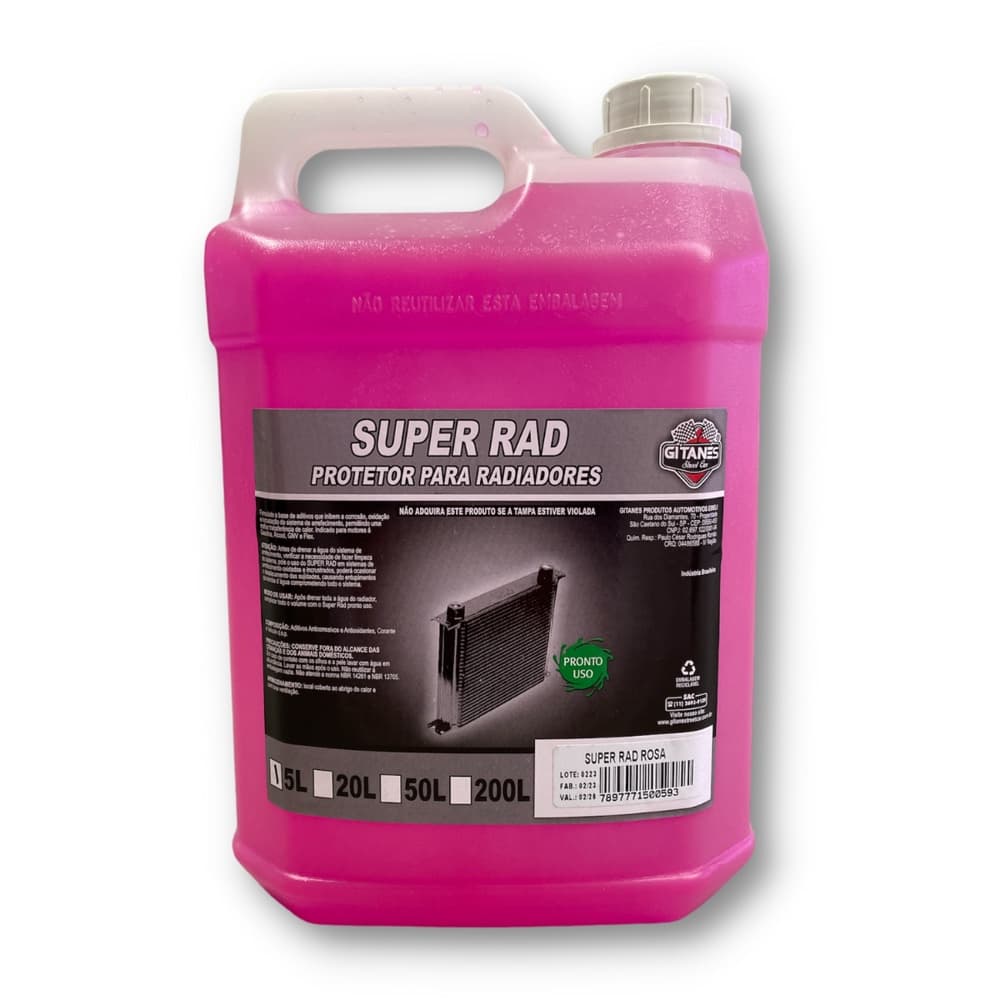 Super Rad Radiador Rosa Pronto Uso 5 Lt Gitanes