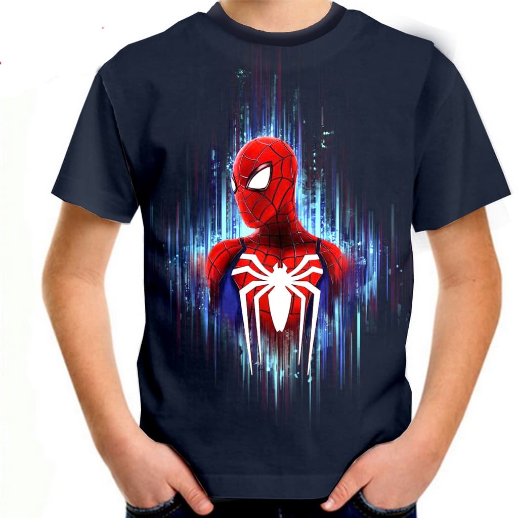 Camiseta Infantil Menino Homem Aranha Camisa Tamanho 6 a 14