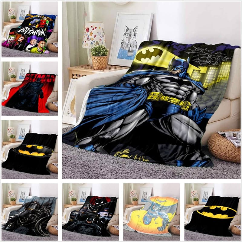 Super Herói Batman Cobertor Justiça Aliança Sofá Escritório Almoço Ar Condicionado Capa Macio E Confortável Customizável
