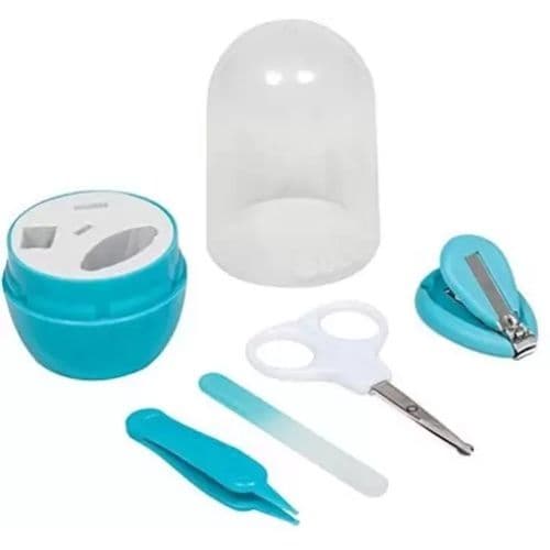 Kit Cuidados Bebê com Estojo 4 Peças Azul Buba - Higiene Completa
