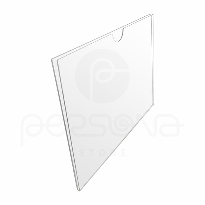 Porta Folha A5 de Parede - Horizontal com Fundo de Acrílico