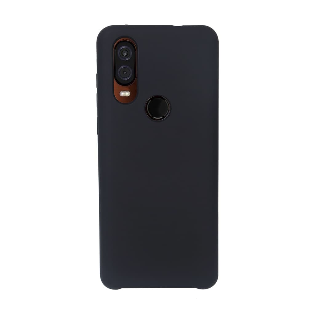 Capa Aveludada Preta + Película De Hydrogel HD Compatível Para Moto One Vision Xt1970 6.3