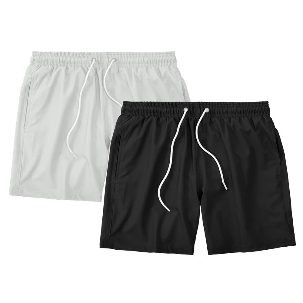 Kit 2 Shorts Masculino Bermuda Mauricinho Liso Tactel 01