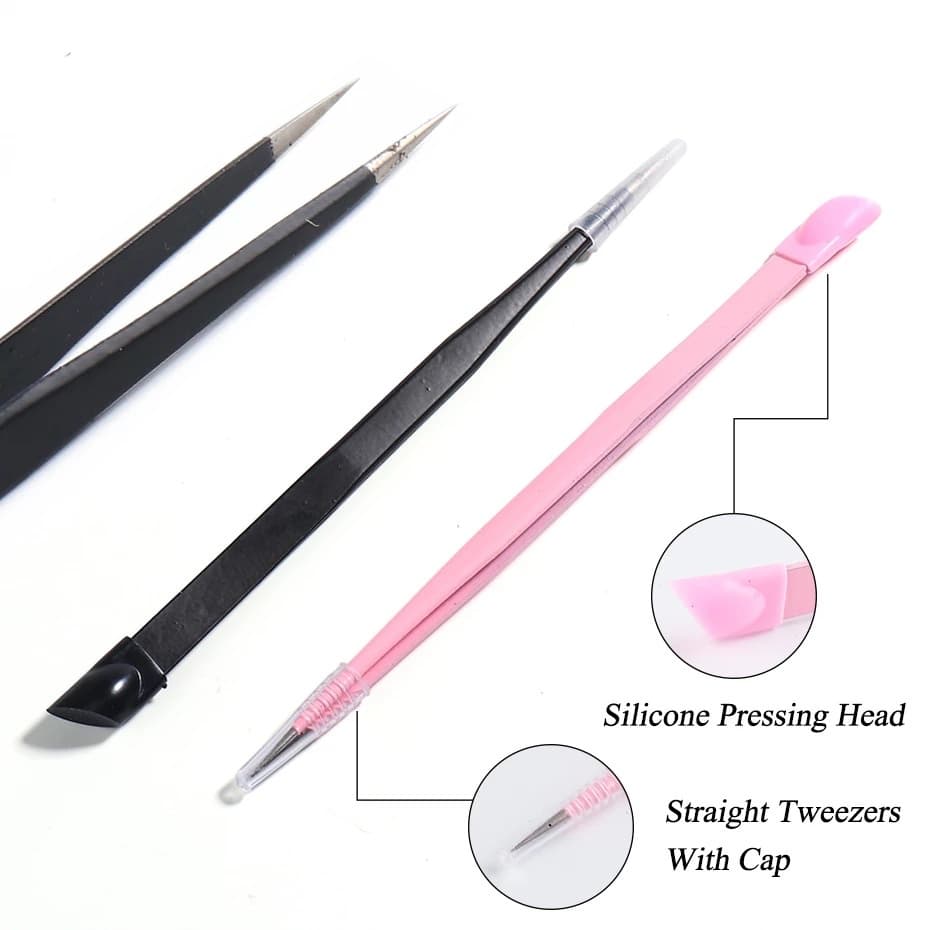 Ferramentas De Manicure Pinças De Ponta Dupla De Caneta De Imprensa Multiuso