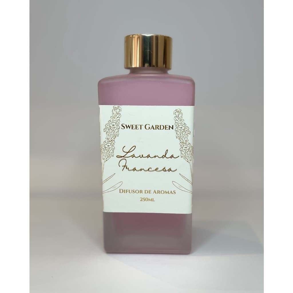 Difusor De Varetas Lavanda Francesa - 250 ml - Frasco De Vidro Luxo
