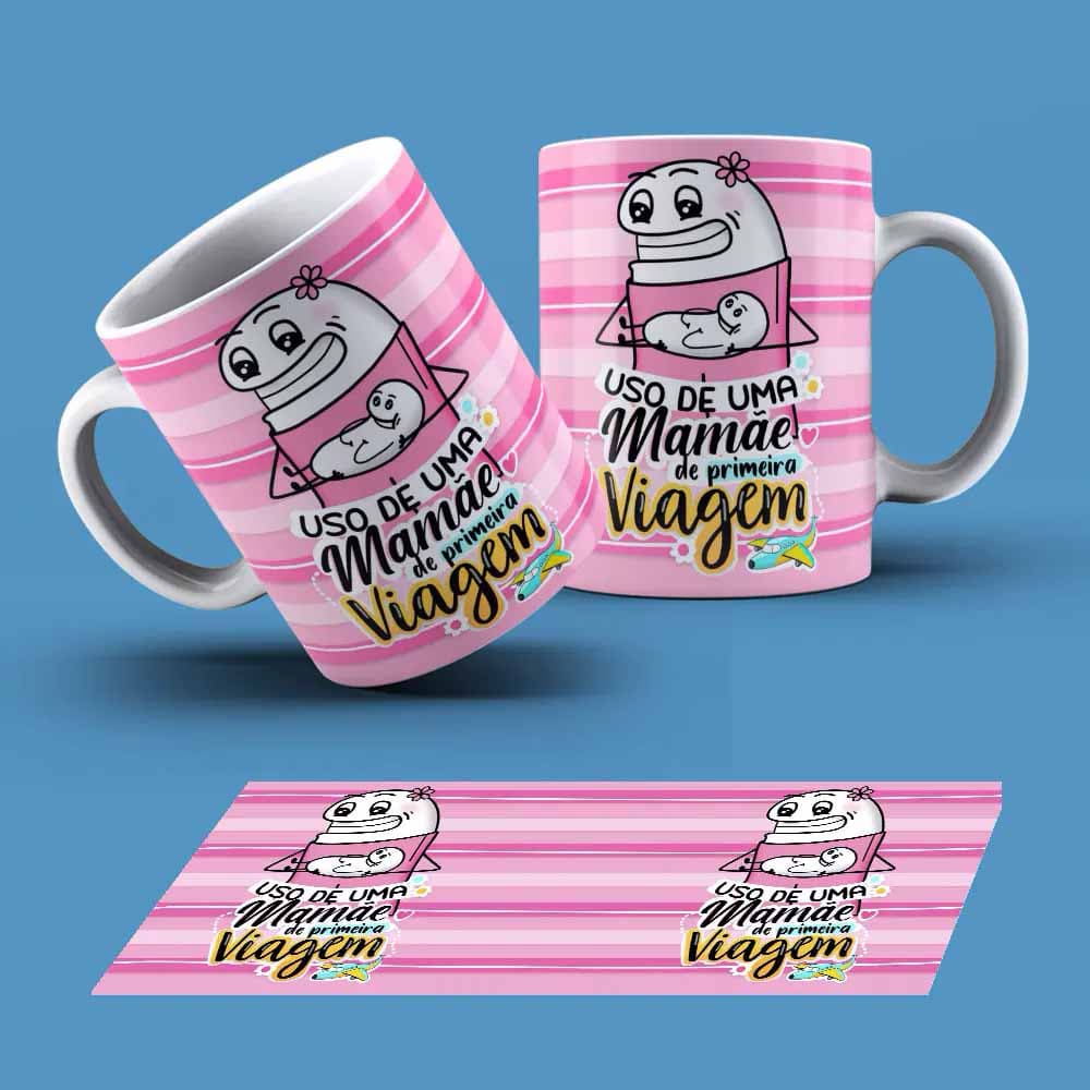 Caneca Flork Tema Mãe Personalizada Com Nome Ref (31733)