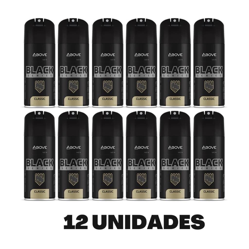 DESODORANTE CORPORAL SPRAY BLACK SERIES CLASSIC MASCULINO 12 UNIDADES