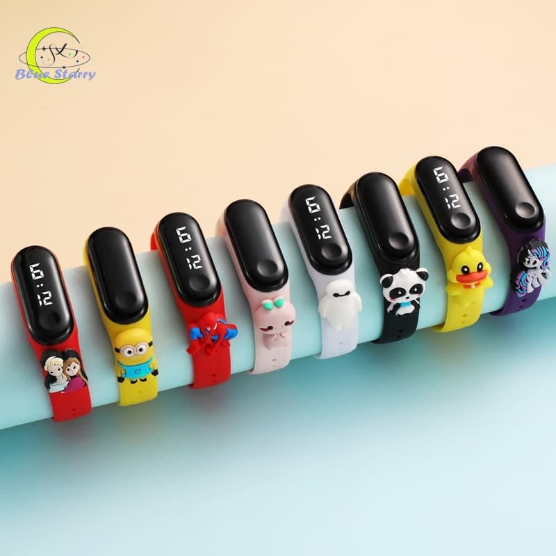 Relógio Digital LED Infantil À Prova D 'Água Com Desenho Para Crianças/ Meninos/ Meninas