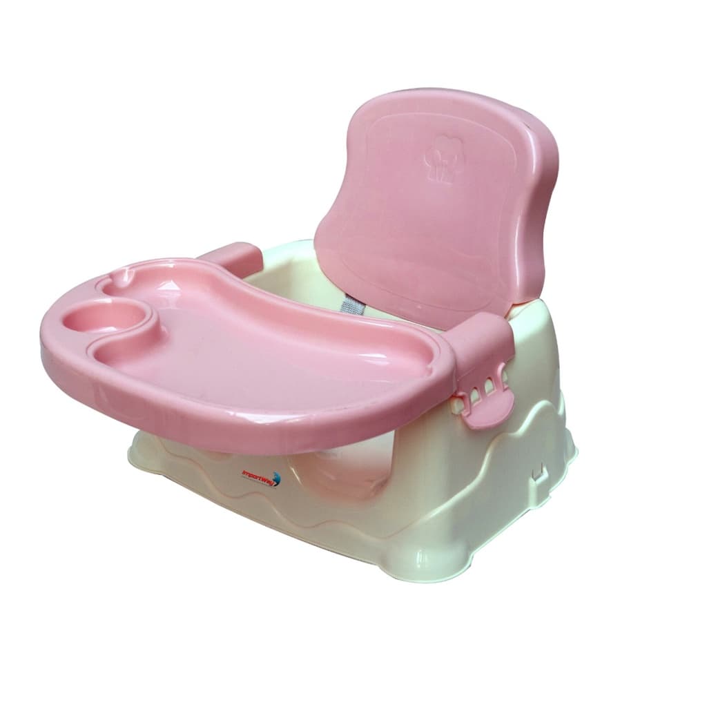 CADEIRINHA ALIMENTACAO BOOSTER ROSA PORTATIL DOBRAVEL MESA