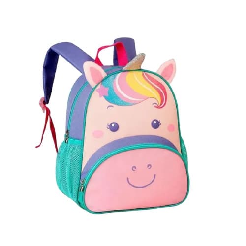 Mochila bolsa escolar de costas infantil Unicornio creche pequena bebe escolar