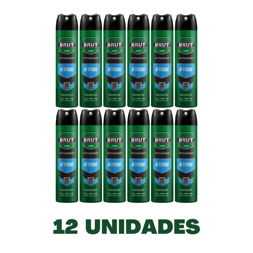 ANTITRANSPIRANTE BRUT MEN ATTITUDE 12 UNIDADES
