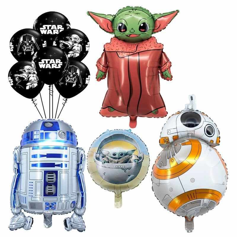 Balão de filme de alumínio de ficção científica Star Wars/Yoda bebê espaço robô balão de decoração de aniversário