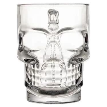 Caneca Caveira Viking Rock Style Chopp e Cerveja de Vidro  365ml