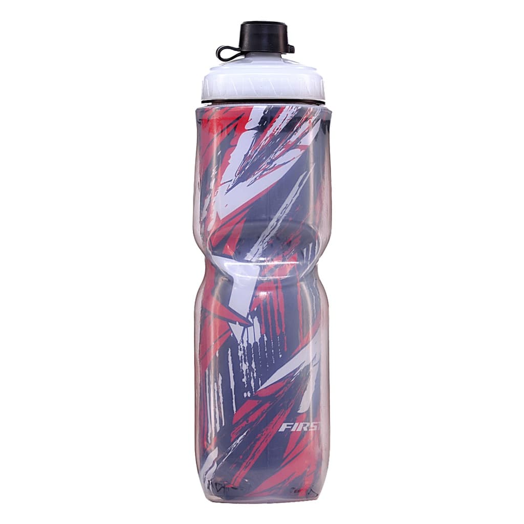 Caramanhola Garrafa Squeeze Isotermica PTK MTB 700ml First Ciclismo com Suporte de Aluminio