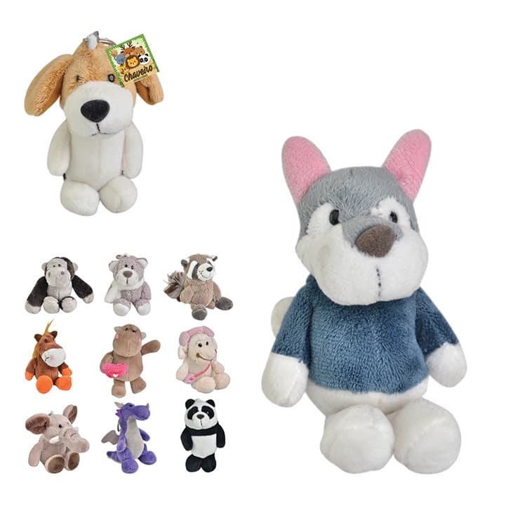 Chaveiro Mini Bichinhos Estilizados e Fofos de Pelúcia