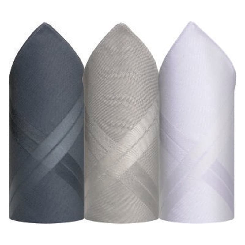 Caixa de Lenço Masculino Algodão 41 X 41 cm - 2720D Tons Cinza