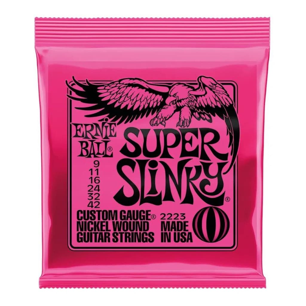 Kit 3 Encordoamento Guitarra 009 Ernie Ball Super Slinky Níquel