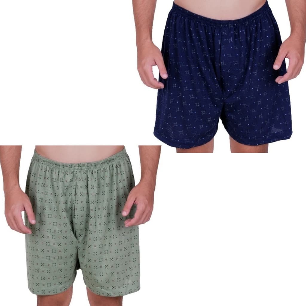 Kit 2 Samba Canção Masculino Short Pijama Dormir Malha fria