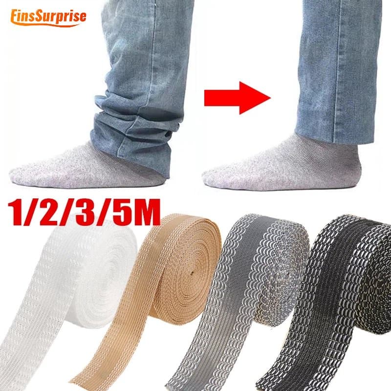 [Preço Por Atacado] 1-5M Calça Auto-Adesiva Pasta De Bainha Fita De Borda De Ferro Sobre Reparo Jean Para Tecido De Costura De Bricolagem