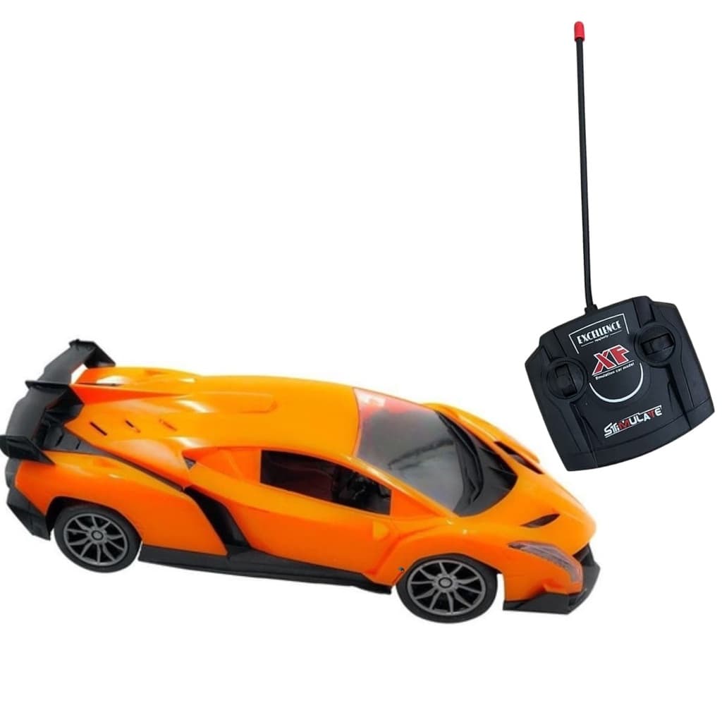 Carrinho Controle Remoto 1:16 Importway Com Luzes Laranja