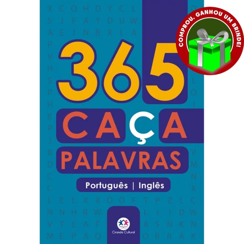Livro 365 caça-palavras português-inglês Ciranda Cultural Infanto Juvenil Fantasia
