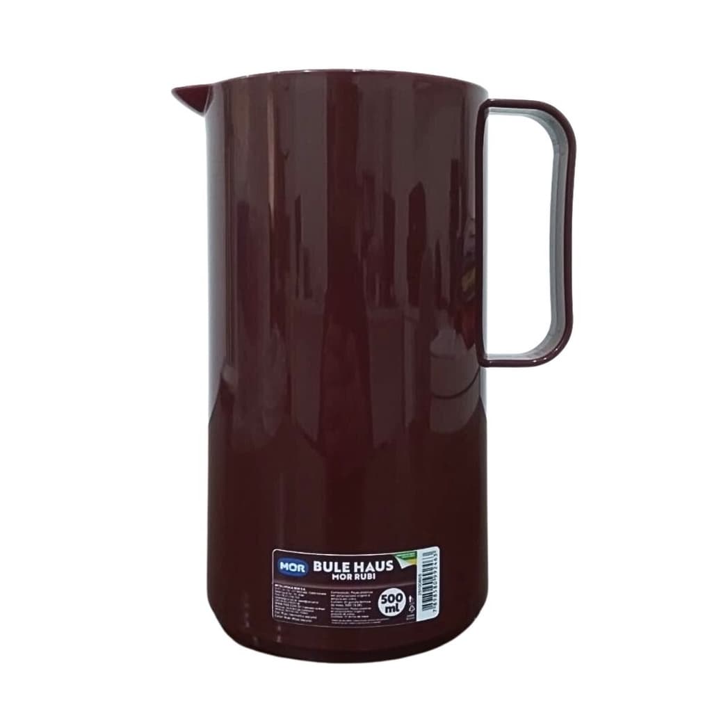 Bule Térmico Em Plástico C/ampola Vidro Haus Rubi 500ml mor