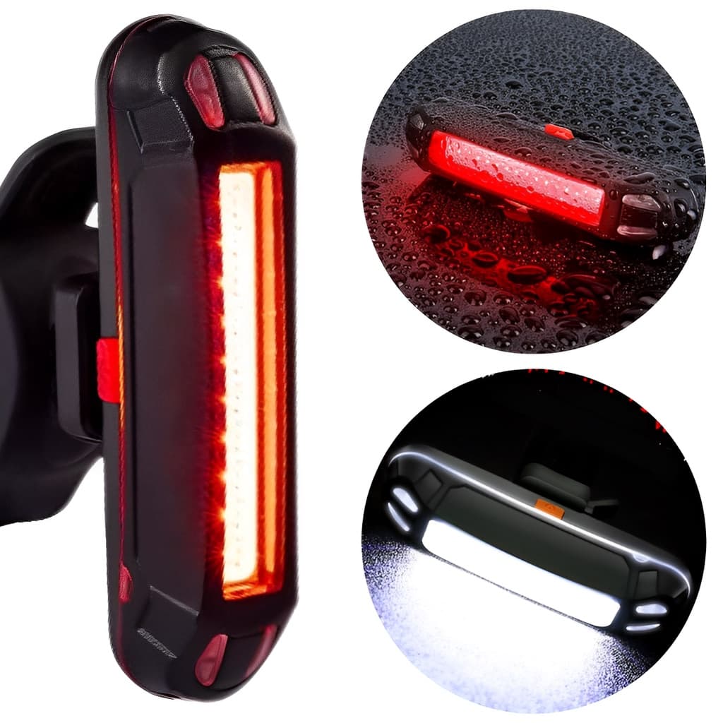 Sinalizador Bike Traseiro Luz Led Recarregável Bicicleta