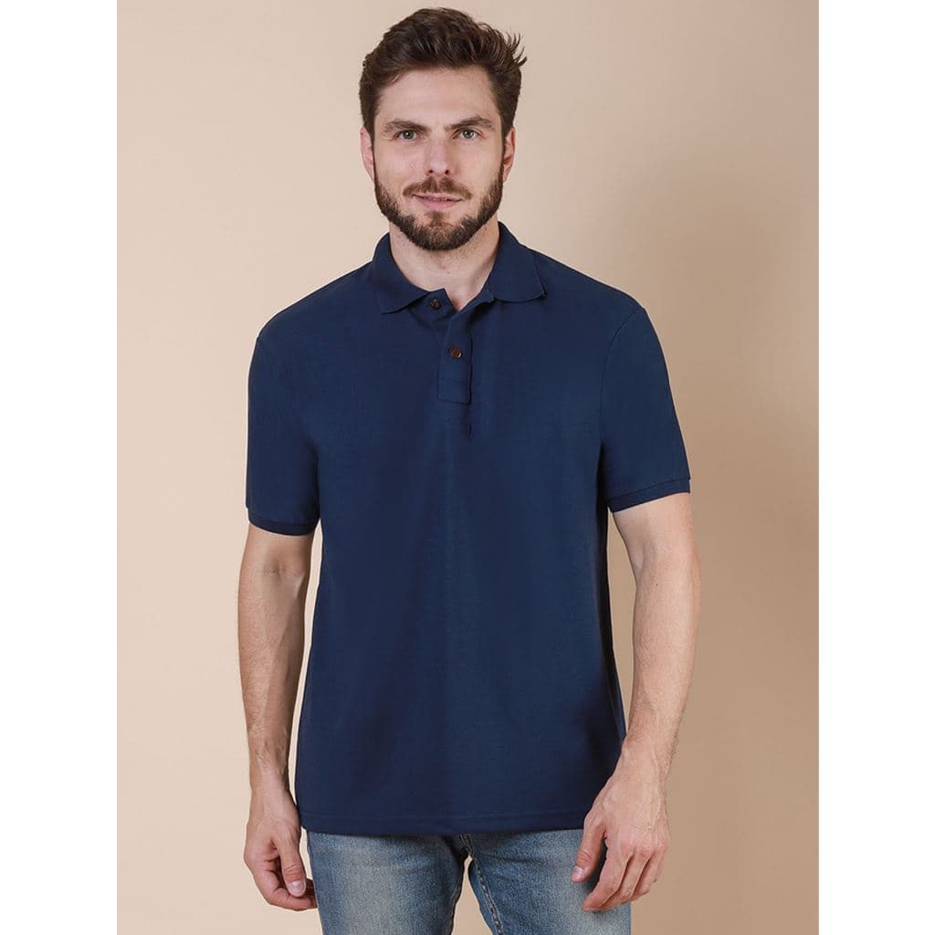 KIT 2 CAMISA GOLA POLO PIQUET MASCULINA LISA BASICA