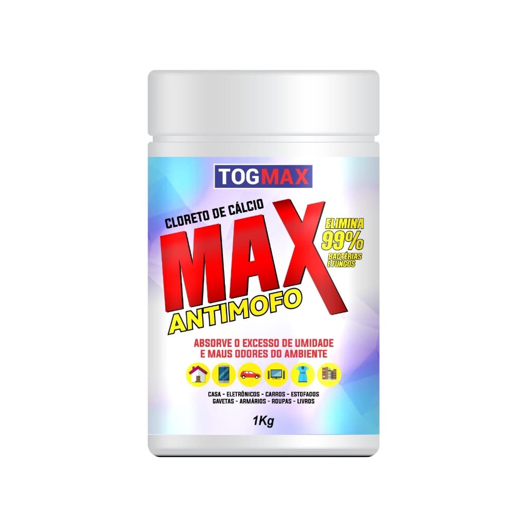 Cloreto De Cálcio Anti-Mofo 1kg Pote Bolinhas Multiuso