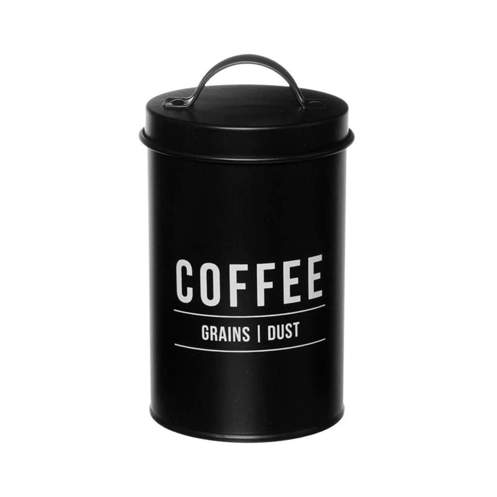 Pote Lata Café Manhattan Aço Preto 1,2L