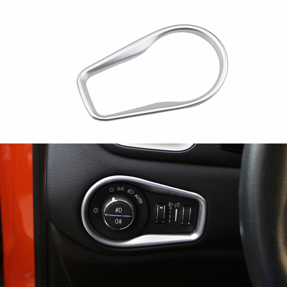 Painel De Interruptor Luz De Cabeça De Carro Decoração Adesivos Para Jeep Renegade 2014-2021 Acessórios Interiores