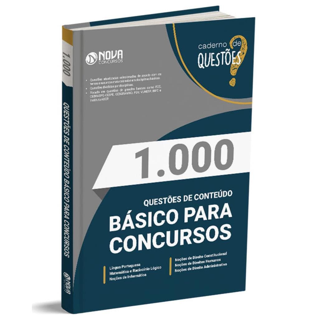 Apostila 1000 Questoes Gabaritadas Conteudo Basico Concursos