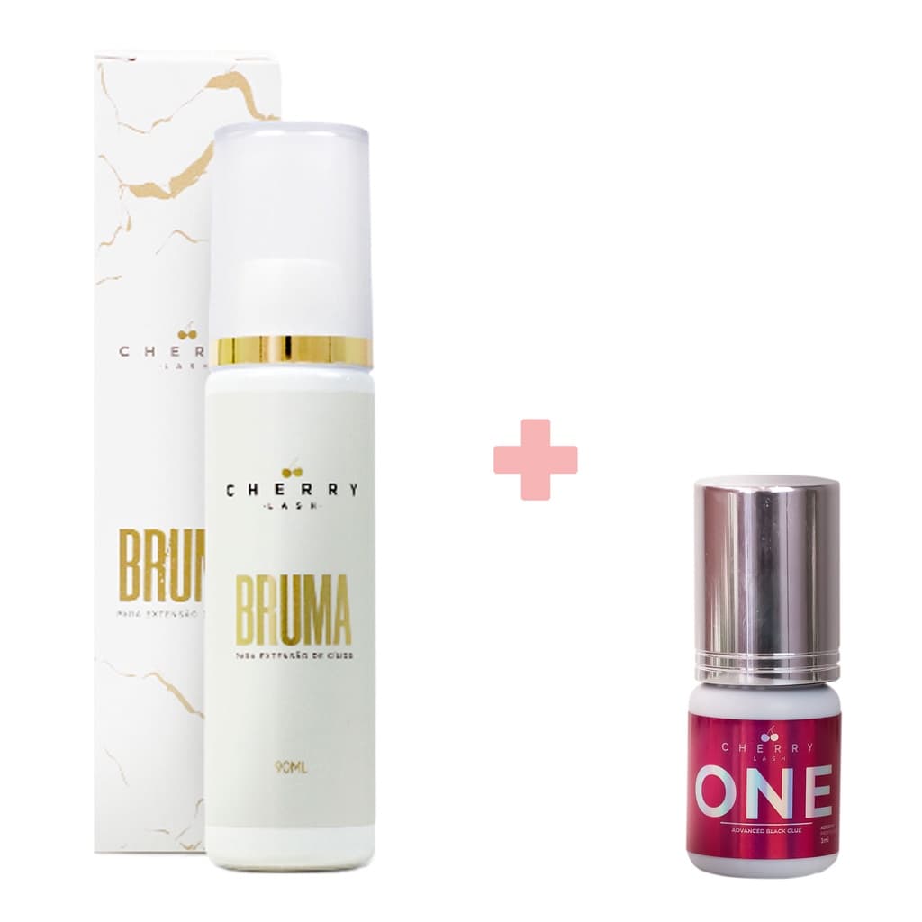Bruma Aceleradora 90ml + Adesivo Cola One 3g para Extensão de Cílios Cherry Lash